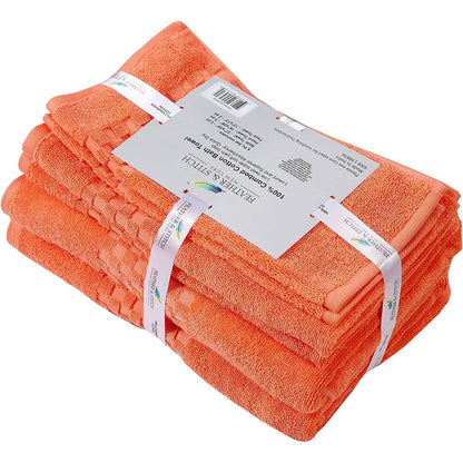 Lussuoso set di asciugamani assorbenti in cotone pettinato da 650 g/m², 6 pezzi