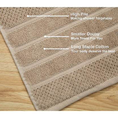 Lussuoso set di asciugamani assorbenti in cotone pettinato da 650 g/m², 6 pezzi