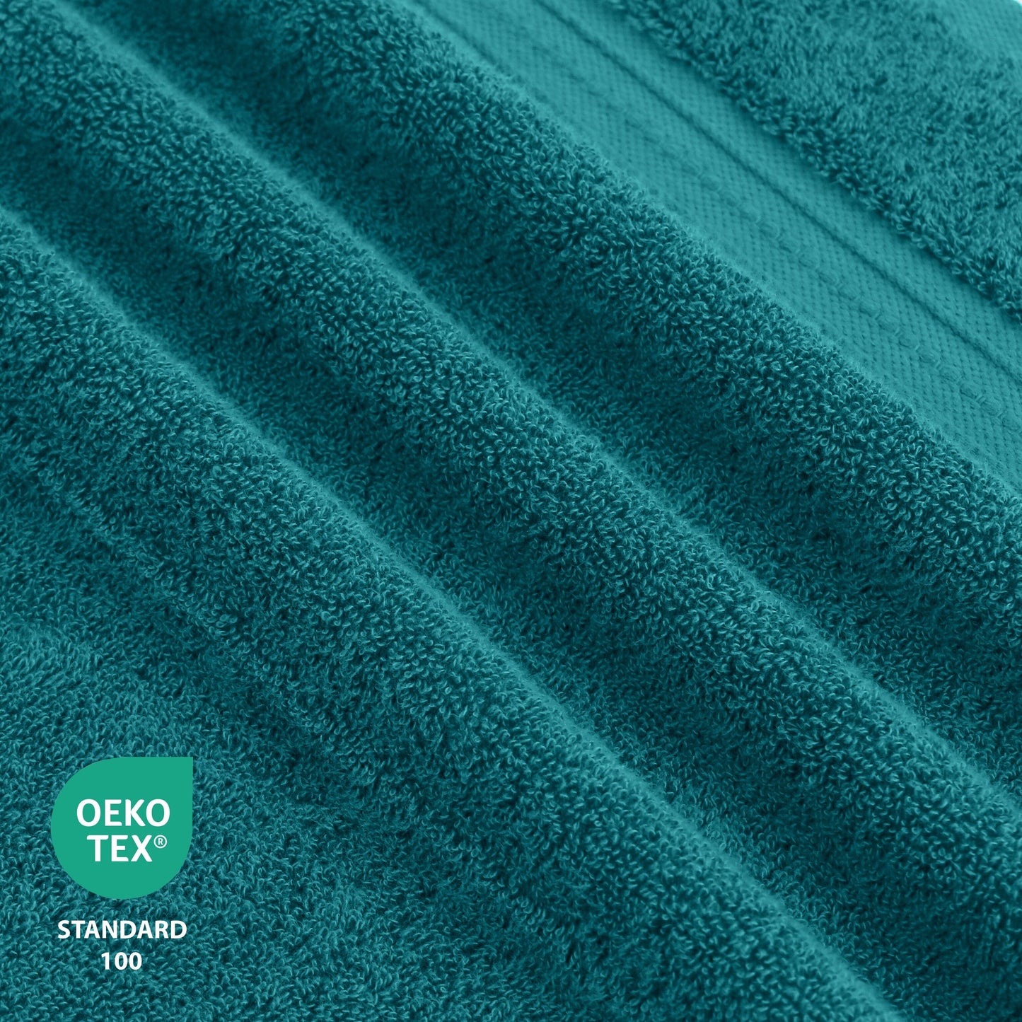 Lussuoso set di asciugamani assorbenti in cotone pettinato da 650 g/m², 6 pezzi