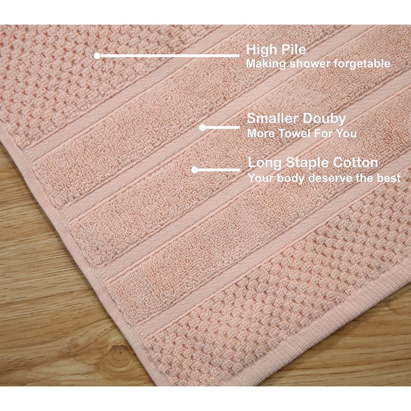 Lussuoso set di asciugamani assorbenti in cotone pettinato da 650 g/m², 6 pezzi