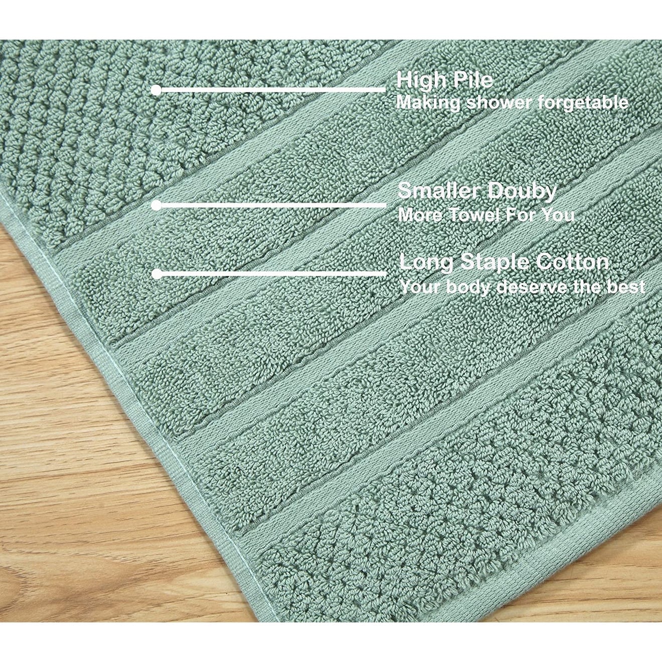 Lussuoso set di asciugamani assorbenti in cotone pettinato da 650 g/m², 6 pezzi