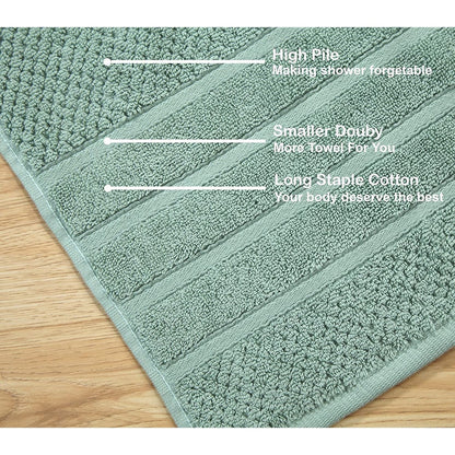 Lussuoso set di asciugamani assorbenti in cotone pettinato da 650 g/m², 6 pezzi