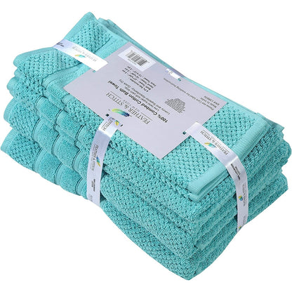 Lussuoso set di asciugamani assorbenti in cotone pettinato da 650 g/m², 6 pezzi