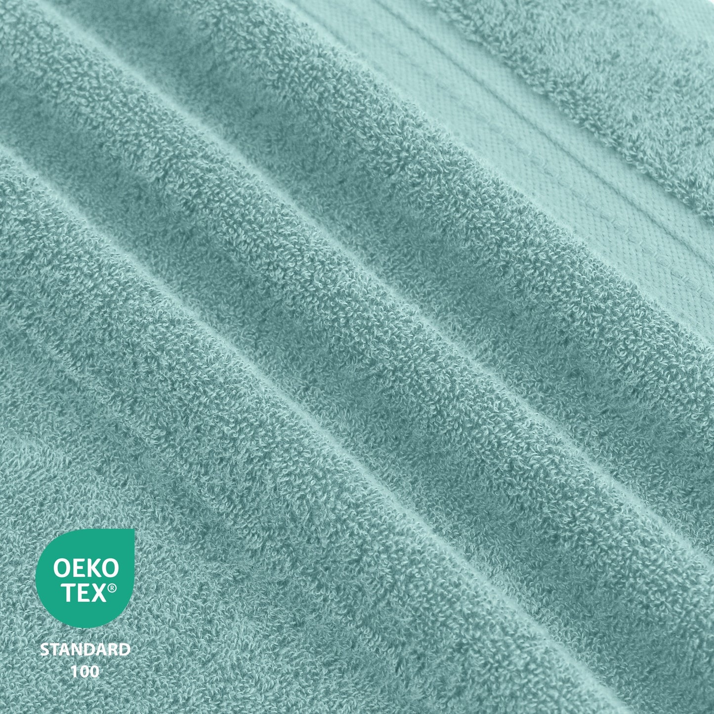 Lussuoso set di asciugamani assorbenti in cotone pettinato da 650 g/m², 6 pezzi