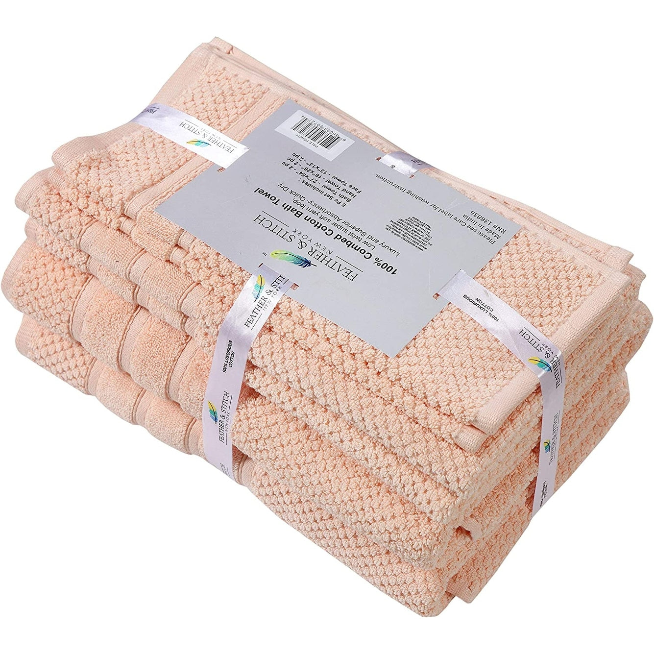 Lussuoso set di asciugamani assorbenti in cotone pettinato da 650 g/m², 6 pezzi