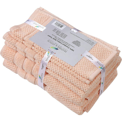 Lussuoso set di asciugamani assorbenti in cotone pettinato da 650 g/m², 6 pezzi