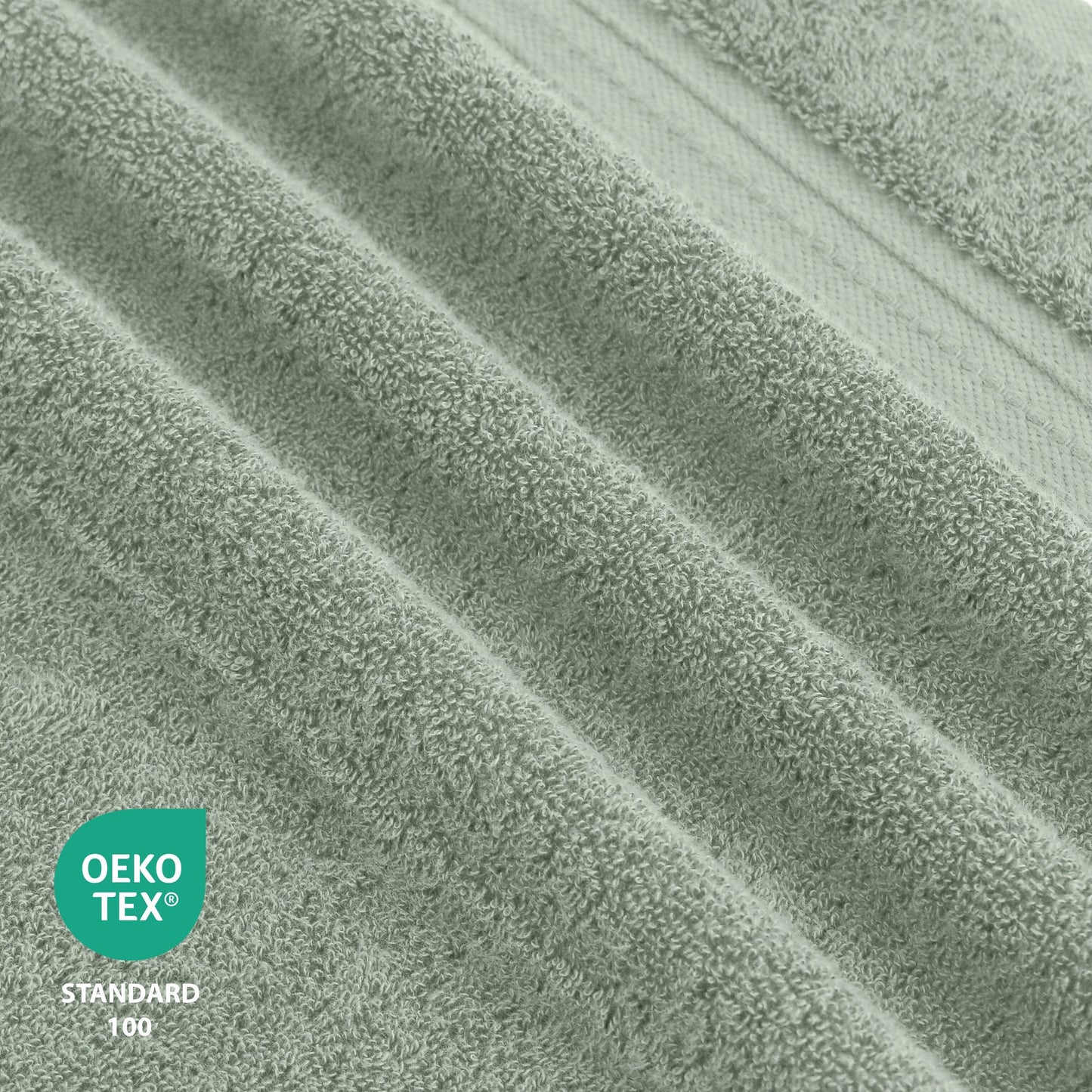 Lussuoso set di asciugamani assorbenti in cotone pettinato da 650 g/m², 6 pezzi