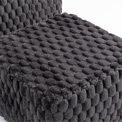 Divano a compressione in velluto a coste di lusso Lingge con pouf