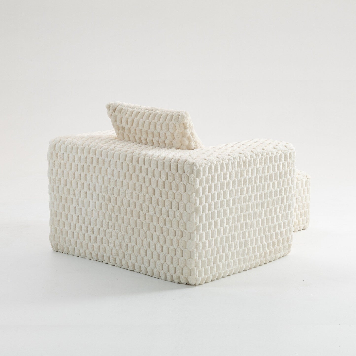 Divano a compressione in velluto a coste di lusso Lingge con pouf