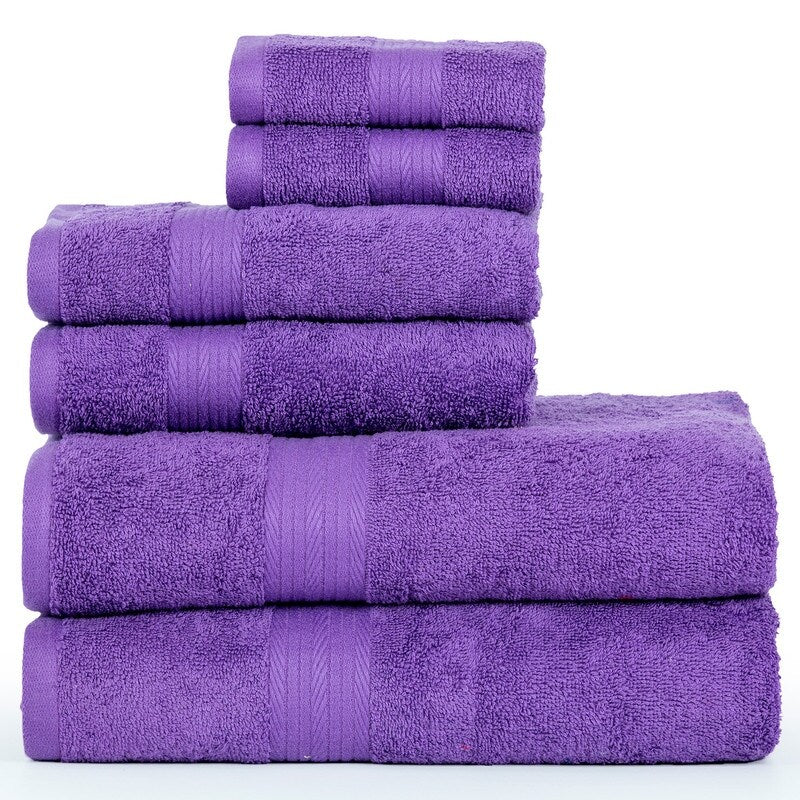 Lussuoso set di asciugamani da bagno in cotone da 600 g/m², 6 pezzi, di Ample Decor