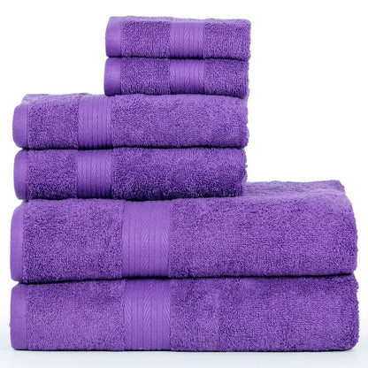 Lussuoso set di asciugamani da bagno in cotone da 600 g/m², 6 pezzi, di Ample Decor