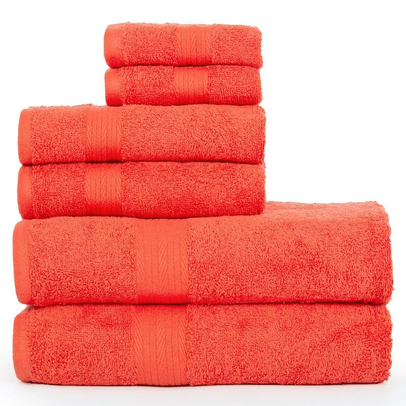 Lussuoso set di asciugamani da bagno in cotone da 600 g/m², 6 pezzi, di Ample Decor