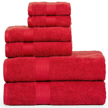 Lussuoso set di asciugamani da bagno in cotone da 600 g/m², 6 pezzi, di Ample Decor