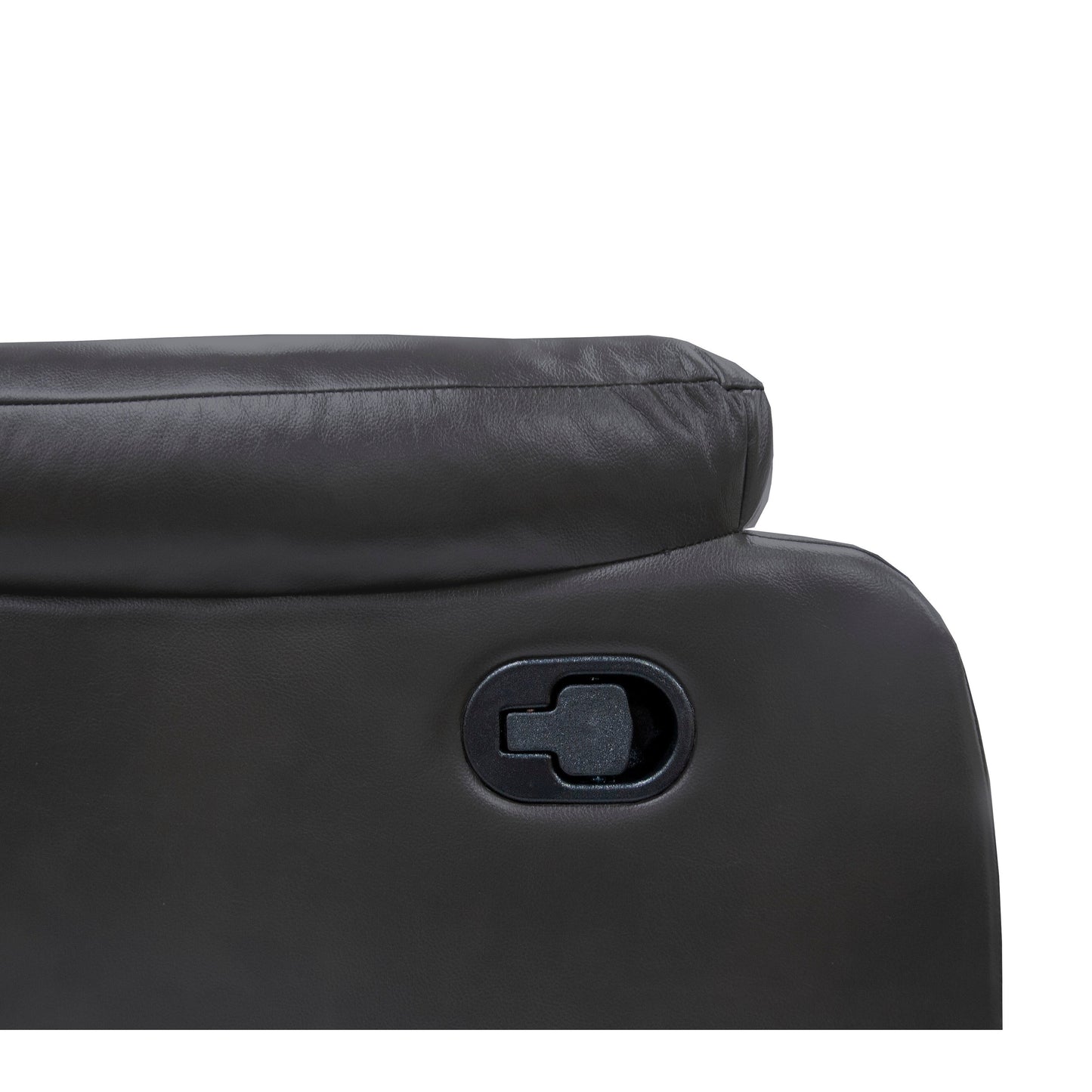 Poltrona reclinabile singola di lusso con rivestimento in similpelle in gel e funzione di reclinazione manuale