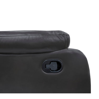 Poltrona reclinabile singola di lusso con rivestimento in similpelle in gel e funzione di reclinazione manuale