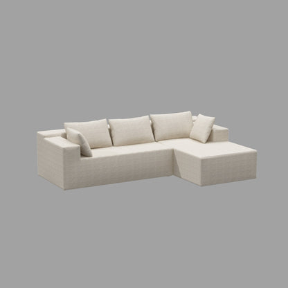 Divano componibile color crema lussuoso e confortevole