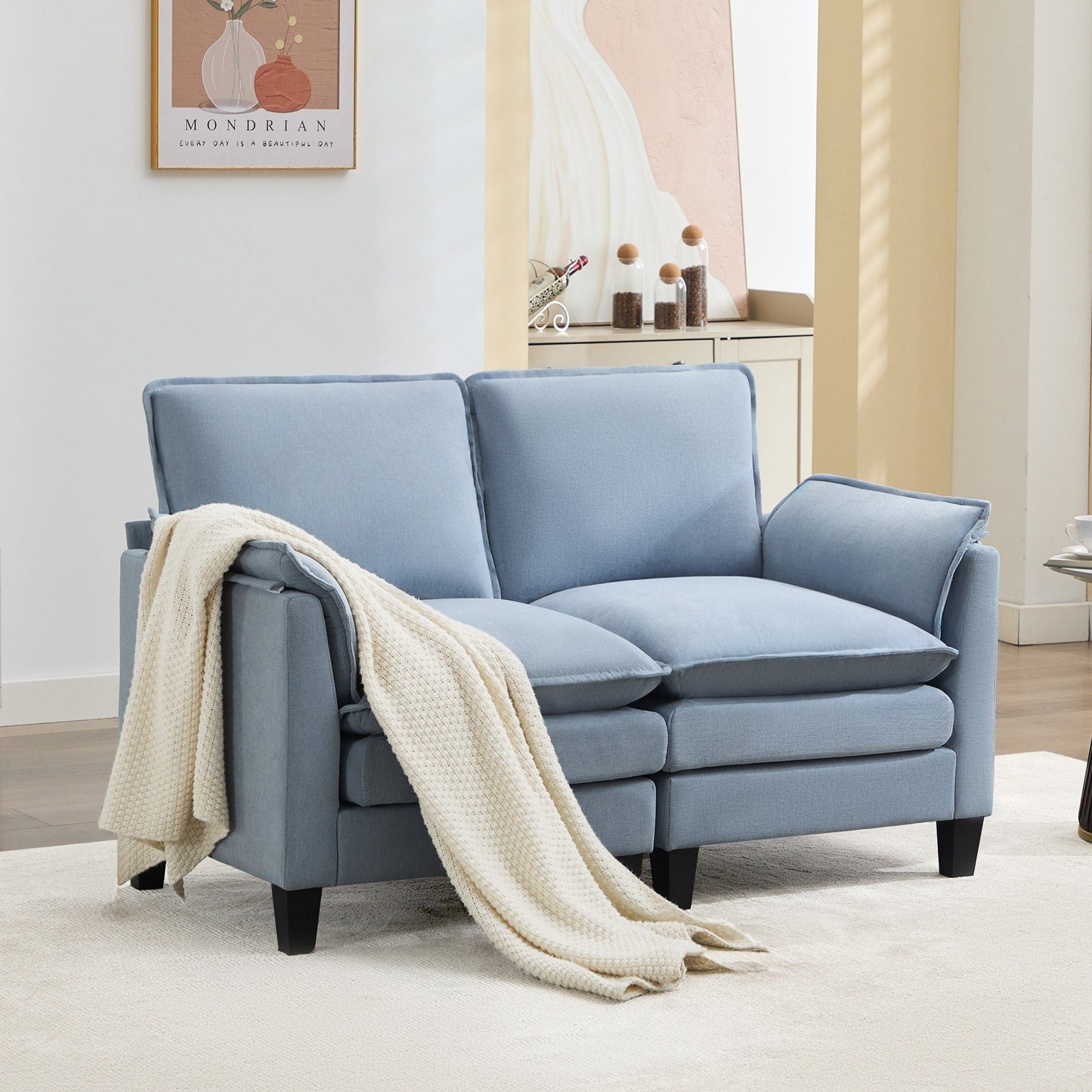 Divano di lusso a 2 posti, comfort come una nuvola, design robusto, per soggiorni e uffici