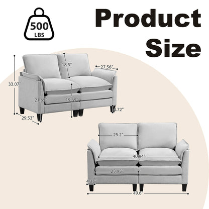 Divano di lusso a 2 posti, comfort come una nuvola, design robusto, per soggiorni e uffici