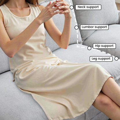 Divano di lusso a 4 posti e poggiapiedi: comfort ultra-morbido e multi-stanza