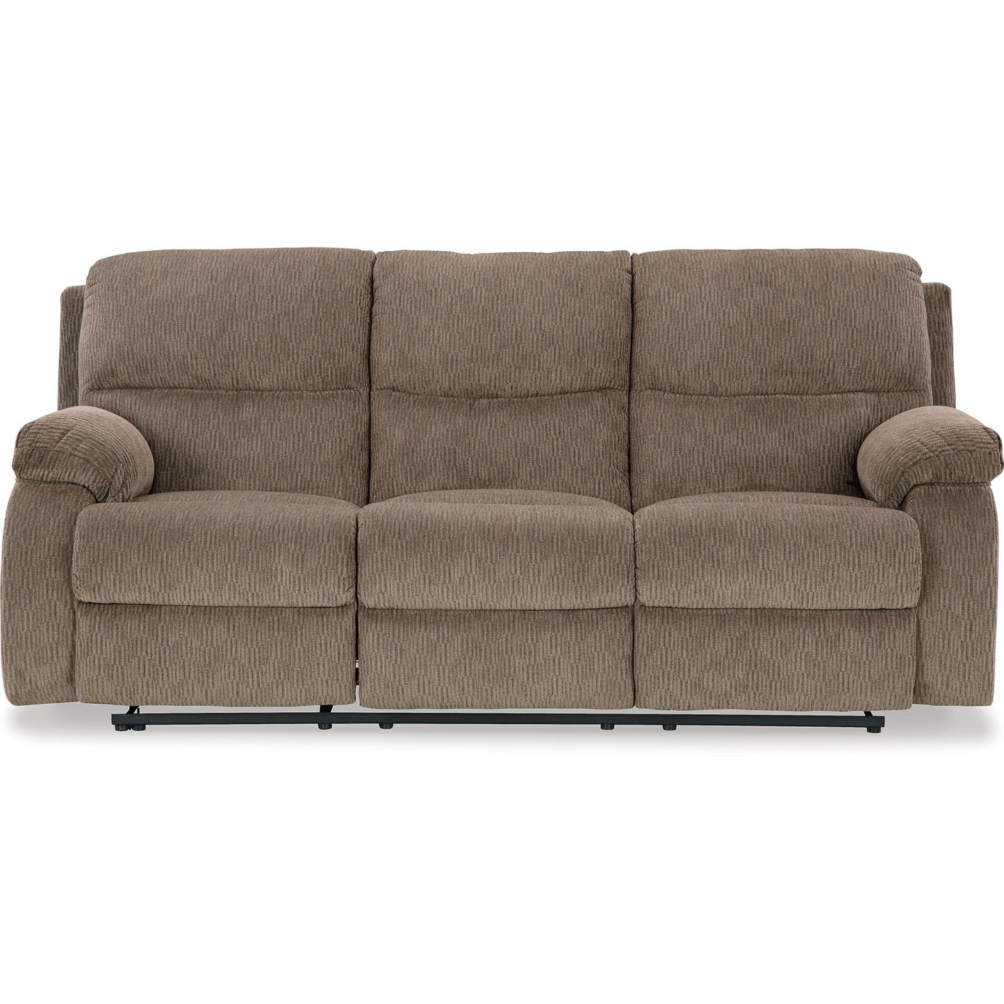 Divano reclinabile manuale Lyla, schienale a baldacchino, poliestere marrone rovere, 86 pollici