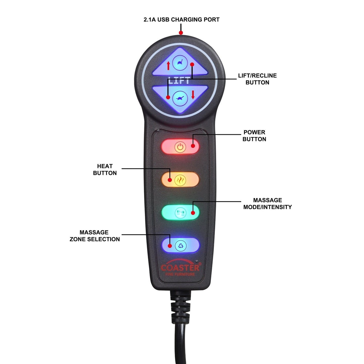 Poltrona reclinabile elettrica imbottita Lyle