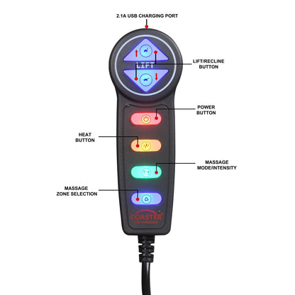 Poltrona reclinabile elettrica imbottita Lyle