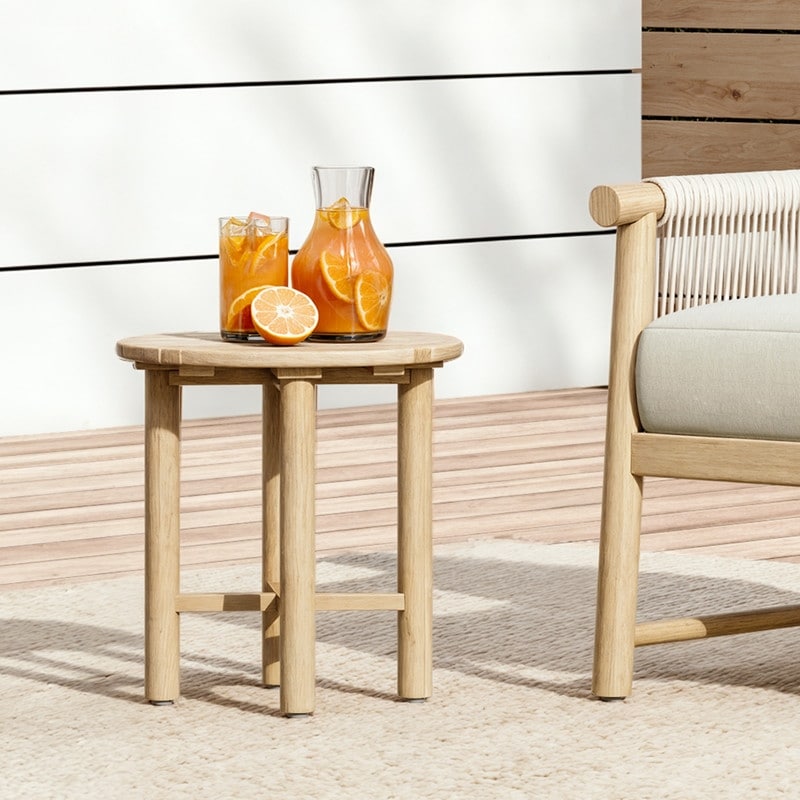 Sedia da esterno Lynn Outdoor in legno di acacia per patio