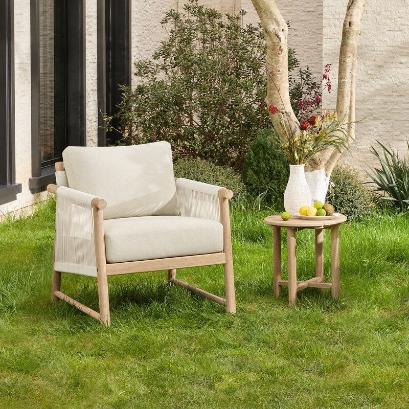 Sedia da esterno Lynn Outdoor in legno di acacia per patio