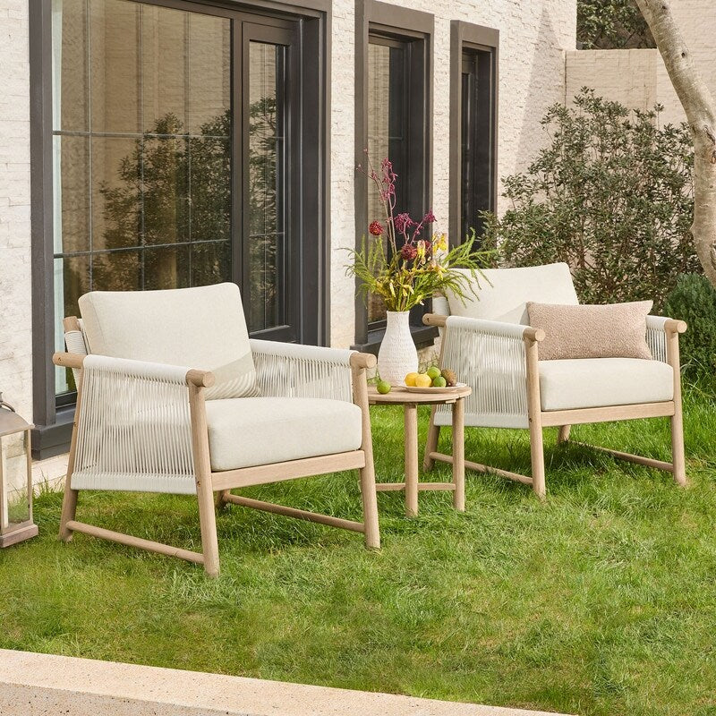 Sedia da esterno Lynn Outdoor in legno di acacia per patio