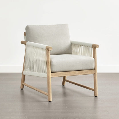 Sedia da esterno Lynn Outdoor in legno di acacia per patio