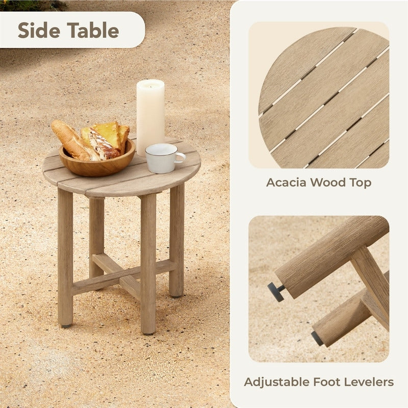 Sedia da esterno Lynn Outdoor in legno di acacia per patio