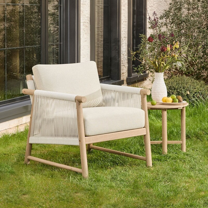 Sedia da esterno Lynn Outdoor in legno di acacia per patio