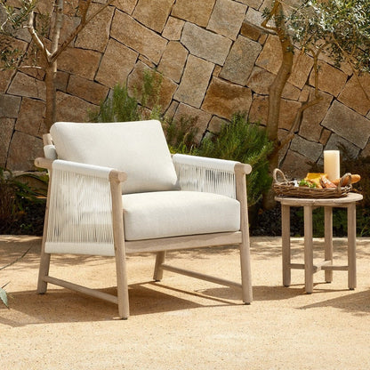 Sedia da esterno Lynn Outdoor in legno di acacia per patio