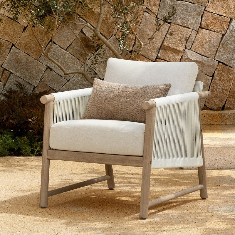 Sedia da esterno Lynn Outdoor in legno di acacia per patio