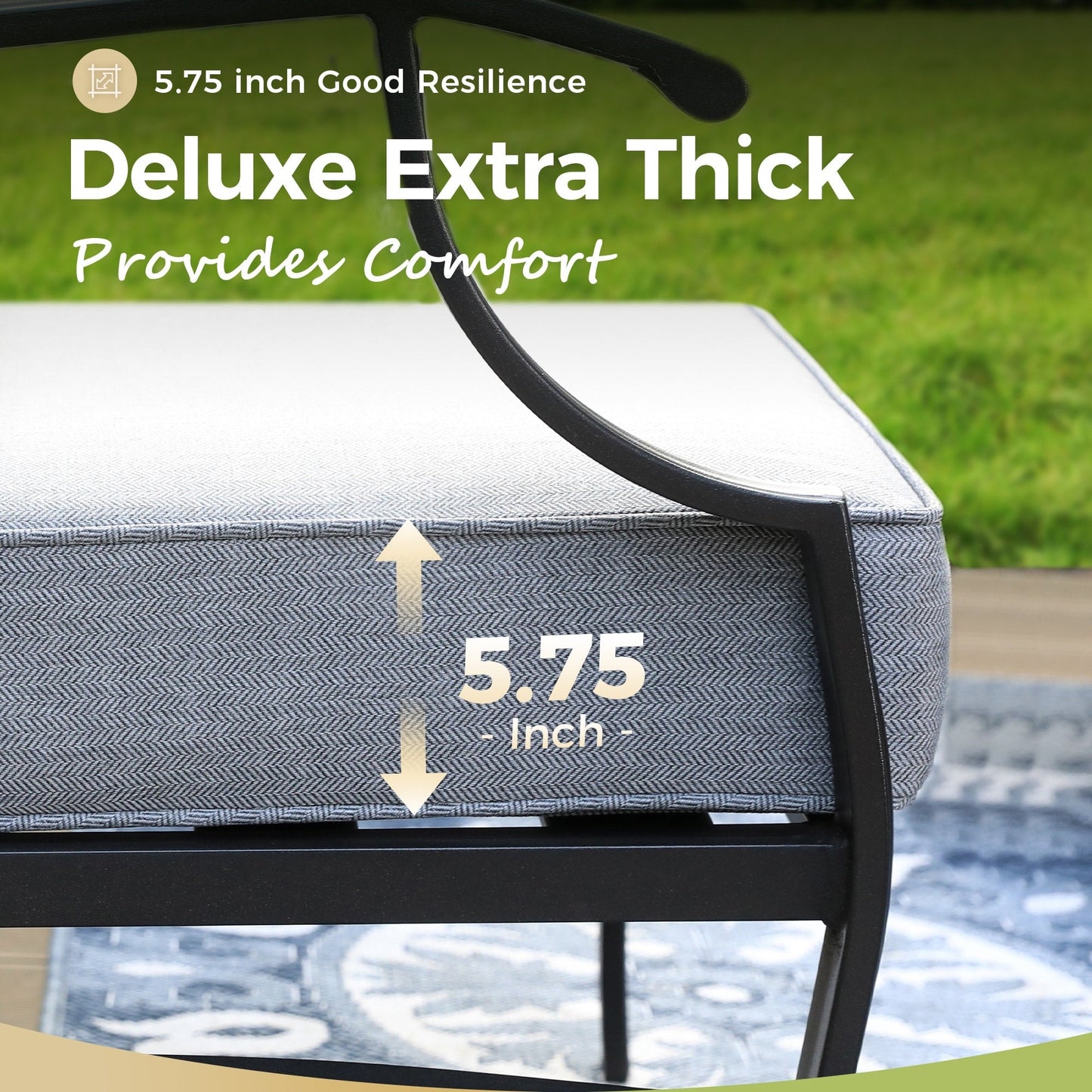 MAISON ARTS Set da conversazione per patio da 6/7 pezzi, set di divani con 2/4 sedie singole, 1 divano a 3 posti e tavolino/pouf