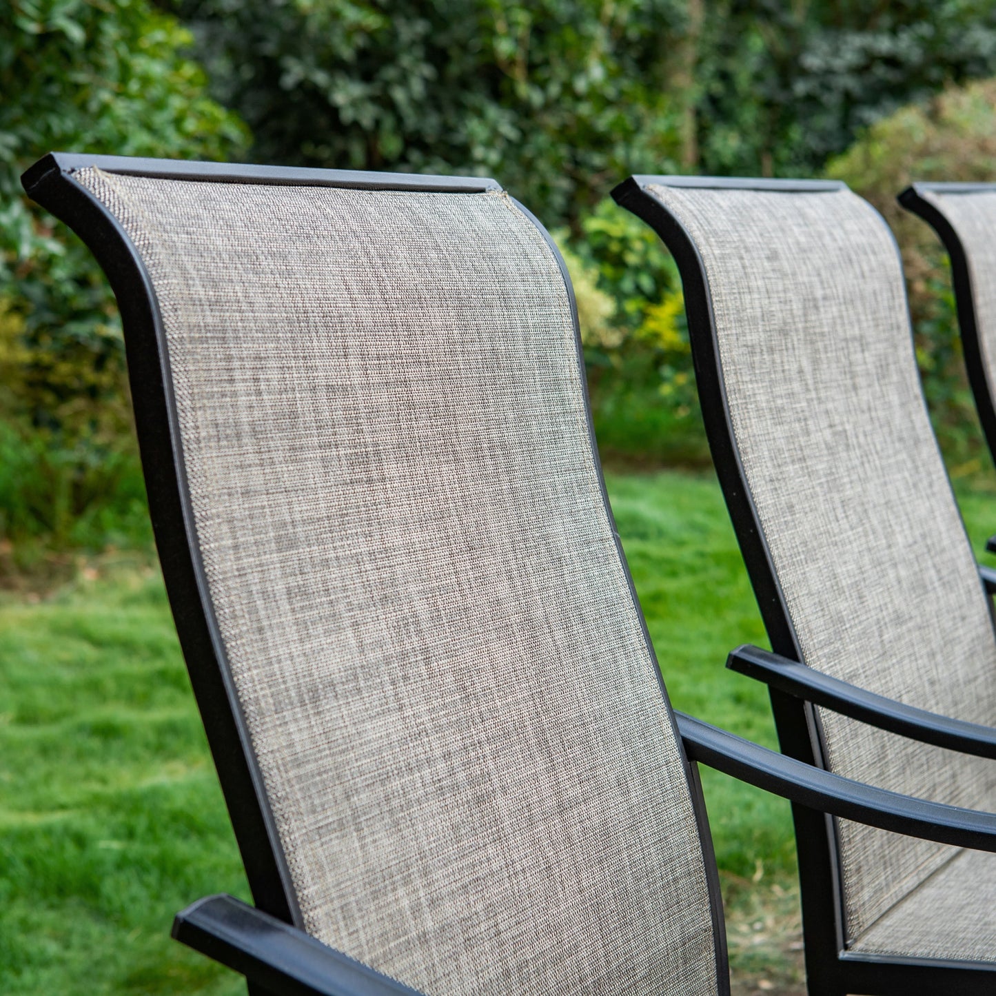 MAISON ARTS Set di mobili da pranzo per patio da 7/9 pezzi con sedie girevoli e 1 tavolo da pranzo rettangolare espandibile per esterni