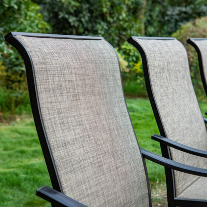 MAISON ARTS Set di mobili da pranzo per patio da 7/9 pezzi con sedie girevoli e 1 tavolo da pranzo rettangolare espandibile per esterni