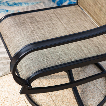 MAISON ARTS Set da pranzo da giardino 8 pezzi con ombrellone da giardino da 13 piedi