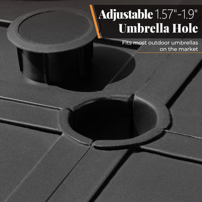 MAISON ARTS Set da pranzo da giardino da 9 pezzi con 8 sedie impilabili in textilene e 1 tavolo in metallo