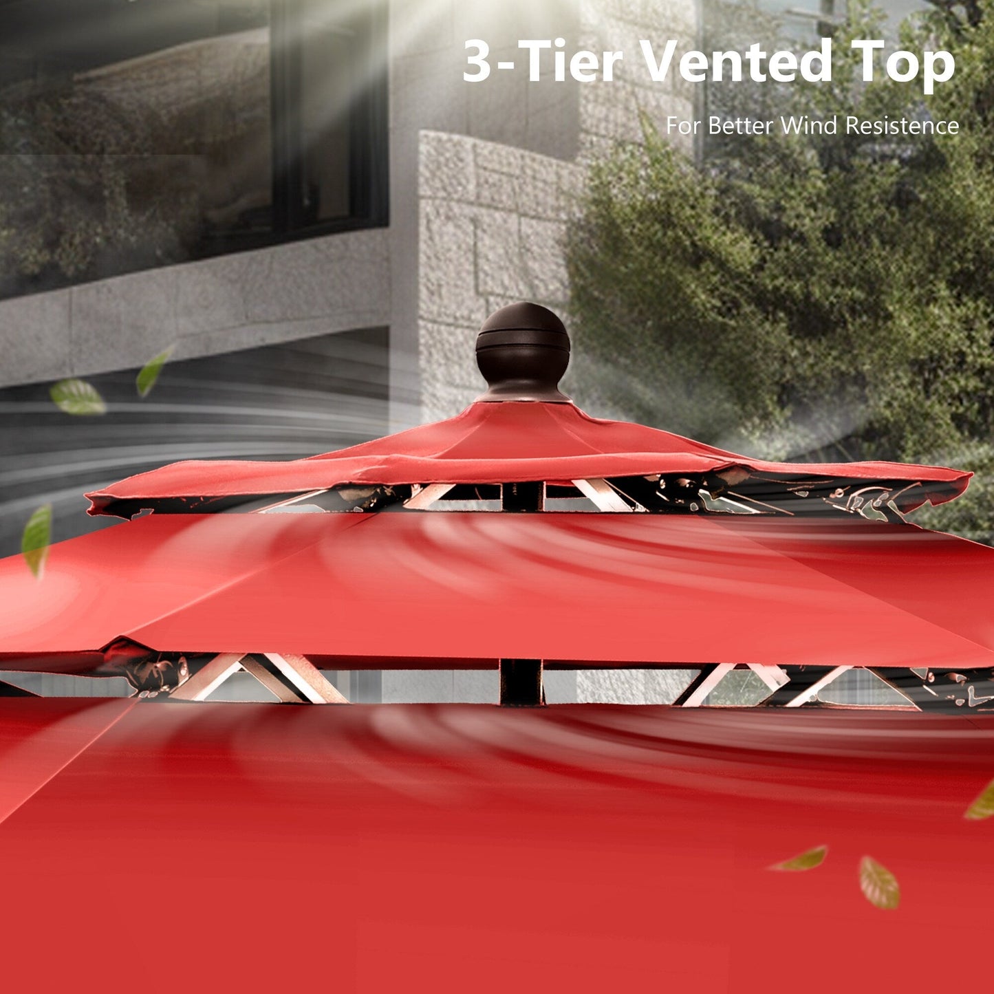 MAISON ARTS Set da pranzo in metallo con rivestimento E-Coating, set da pranzo per esterni e patio (set da 5)