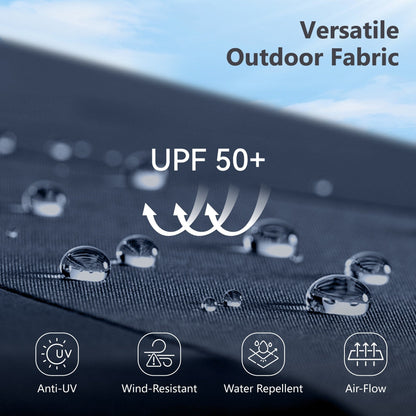 MAISON ARTS Set da pranzo in metallo con rivestimento E-Coating, set da pranzo per esterni e patio (set da 5)