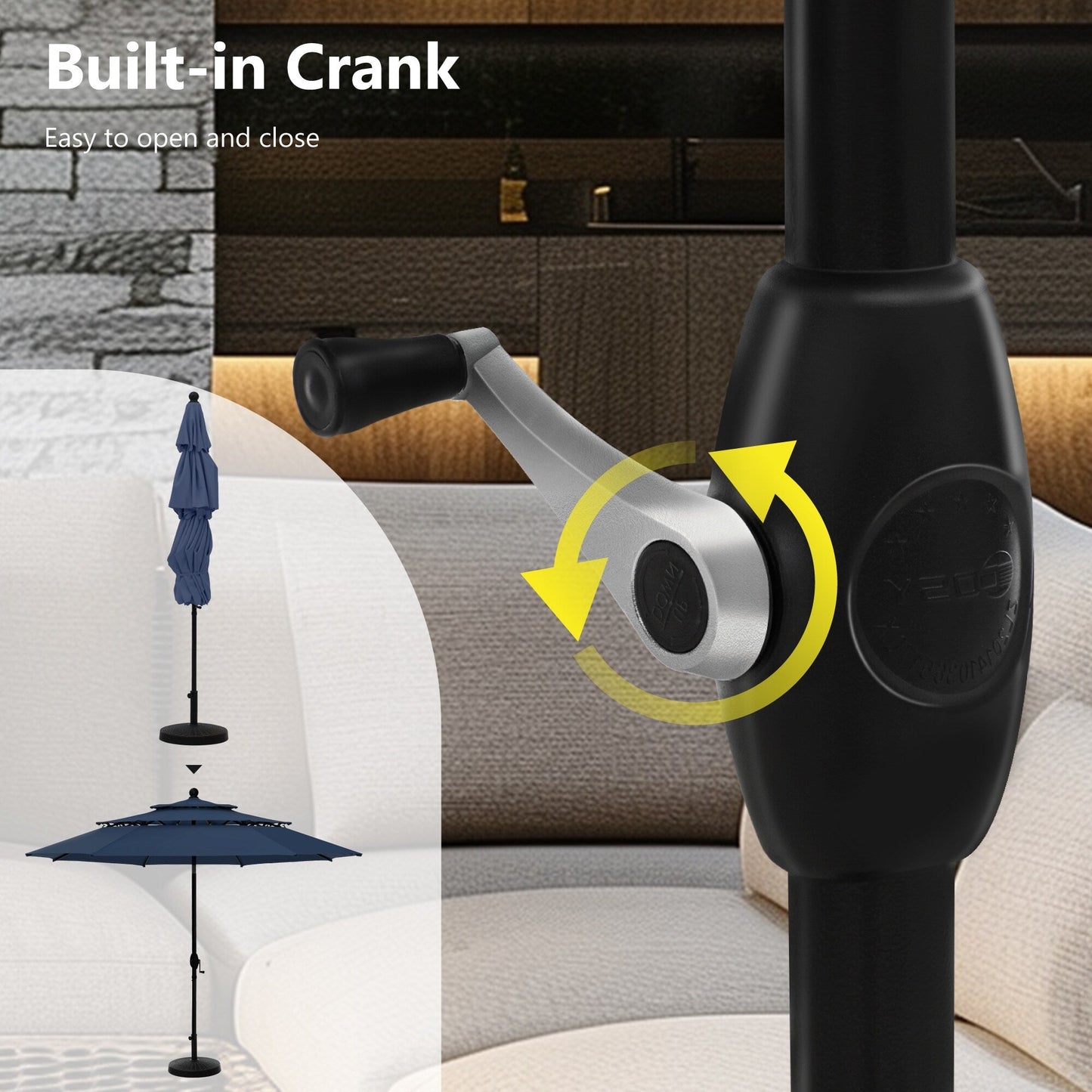 MAISON ARTS Set da pranzo in metallo con rivestimento E-Coating, set da pranzo per esterni e patio (set da 5)