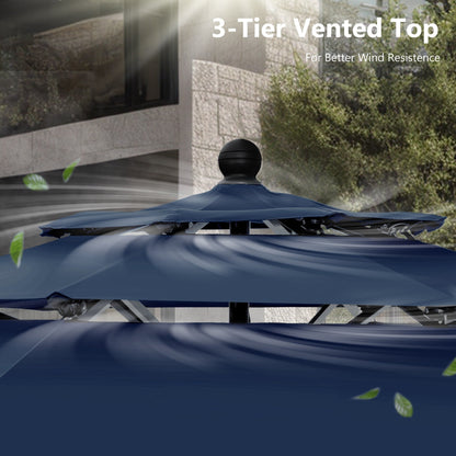 MAISON ARTS Set da pranzo in metallo con rivestimento E-Coating, set da pranzo per esterni e patio (set da 5)