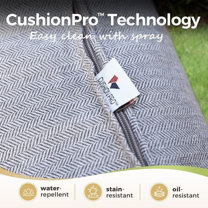 MAISON ARTS Set di divani da esterno da 4/6 pezzi, set da conversazione per patio con tavolo da fuoco a gas da 45''