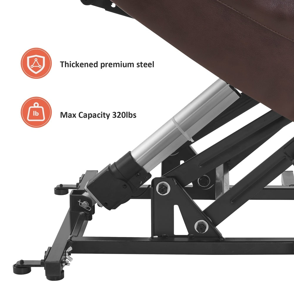 Poltrona reclinabile elettrica MCombo con massaggio e calore, 3 posizioni, porte USB, similpelle 7040