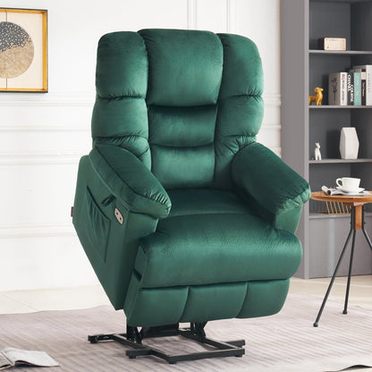 Poltrona reclinabile MCombo Infinite Position con poggiatesta elettrico per anziani, doppio motore, poggiapiedi esteso, tessuto (media)