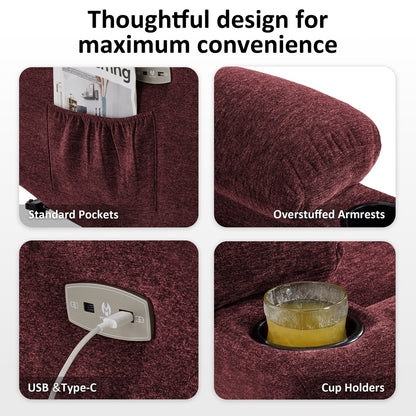 Poltrona reclinabile elettrica MCombo con poggiapiedi esteso per anziani