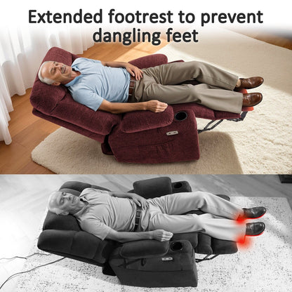 Poltrona reclinabile elettrica MCombo con poggiapiedi esteso per anziani