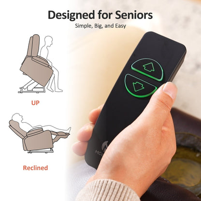 Poltrona reclinabile elettrica MCombo con poggiapiedi esteso per anziani