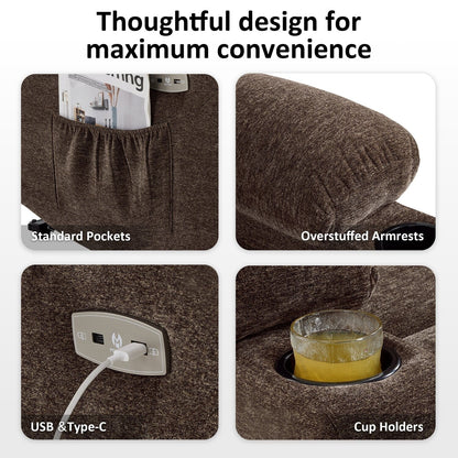 Poltrona reclinabile elettrica MCombo con poggiapiedi esteso per anziani